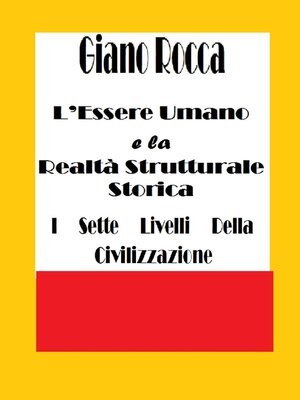 cover image of L'Essere Umano e la Realtà Strutturale Storica